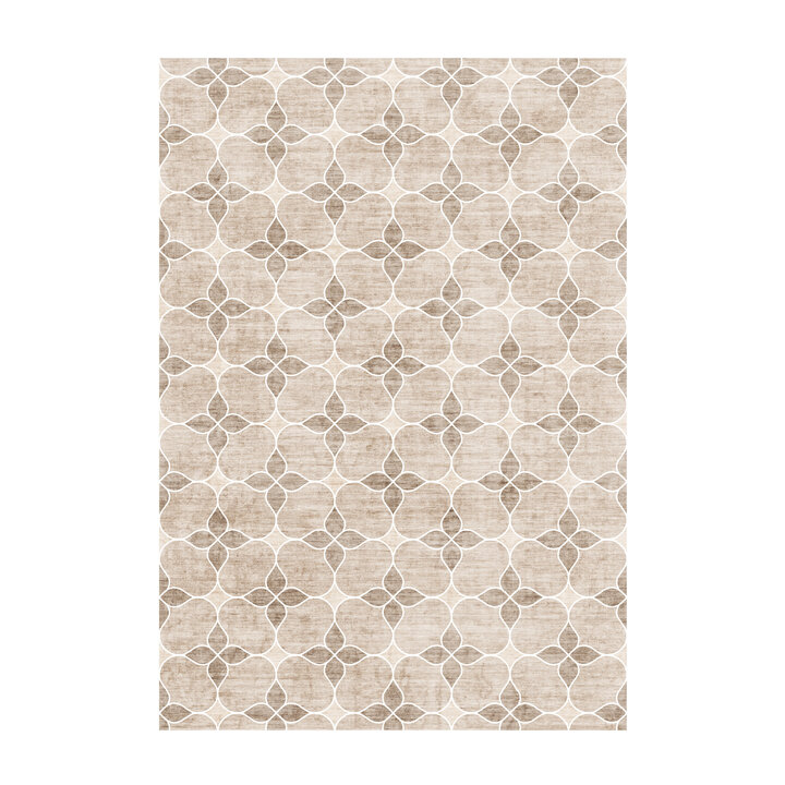Geometrisch buitenkleed - Mosaic Dot Creme - 1