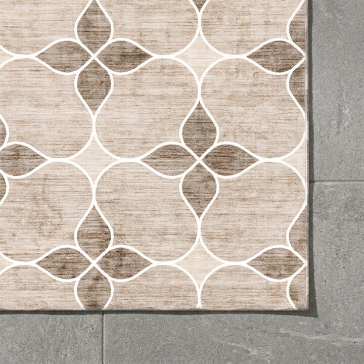 Geometrisch buitenkleed - Mosaic Dot Creme - 3
