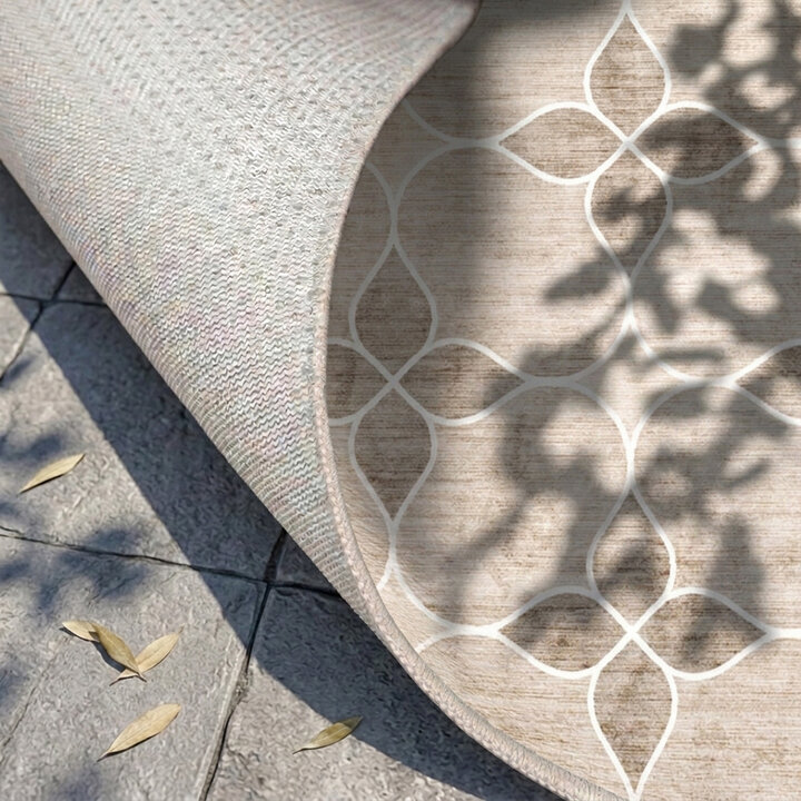 Geometrisch buitenkleed - Mosaic Dot Creme - 4