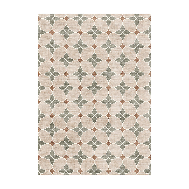 Geometrisch buitenkleed - Mosaic Dot Groen - 1
