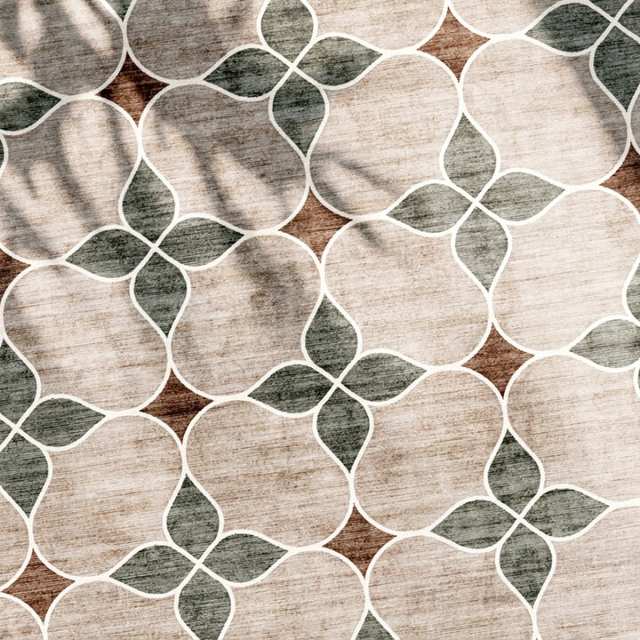 Geometrisch buitenkleed - Mosaic Dot Groen - 2