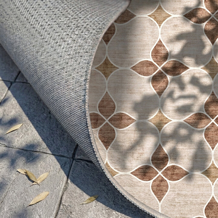 Geometrisch buitenkleed - Mosaic Dot Terracotta - 4