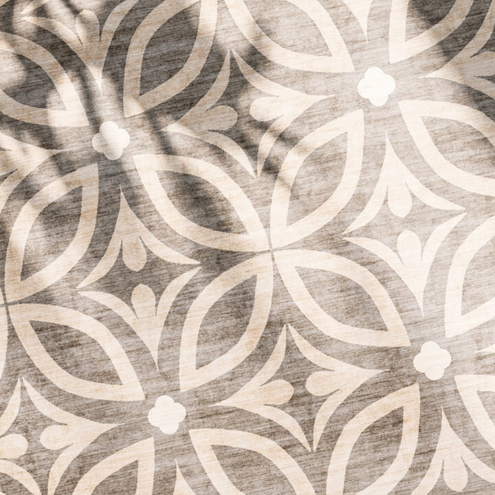 Geometrisch buitenkleed - Mosaic Petal Creme - 2