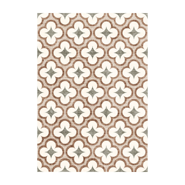 Geometrisch buitenkleed - Mosaic Clover Groen - 1