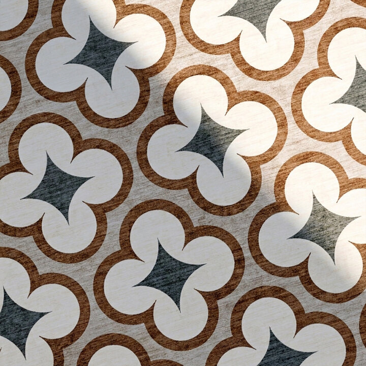 Geometrisch buitenkleed - Mosaic Clover Groen - 2