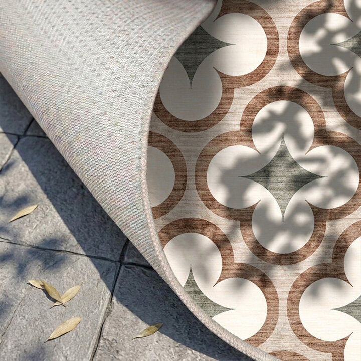 Geometrisch buitenkleed - Mosaic Clover Groen - 4