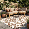 Geometrisch buitenkleed - Mosaic Clover Terracotta - thumbnail