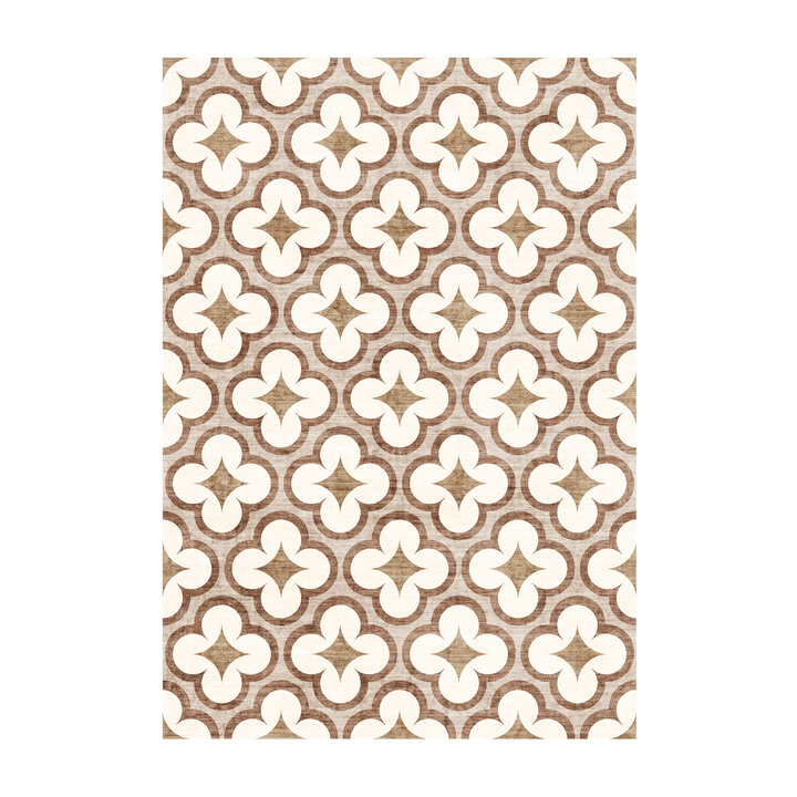 Geometrisch buitenkleed - Mosaic Clover Terracotta - 1