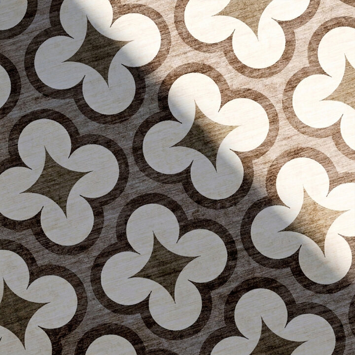 Geometrisch buitenkleed - Mosaic Clover Terracotta - 2