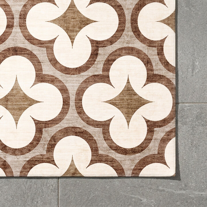 Geometrisch buitenkleed - Mosaic Clover Terracotta - 3