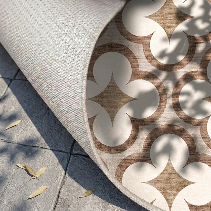 Geometrisch buitenkleed - Mosaic Clover Terracotta - 4