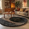Rond Hoogpolig vloerkleed - Comfy Supreme Antraciet - thumbnail
