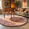 Rond Hoogpolig vloerkleed - Comfy Supreme Roze - thumbnail