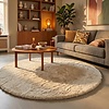 Rond Hoogpolig vloerkleed - Comfy Supreme Creme - thumbnail