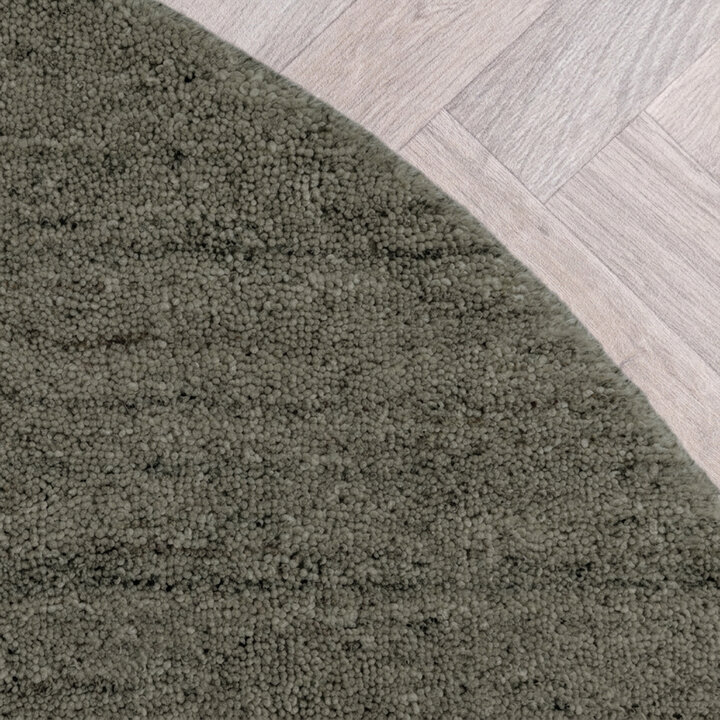 Rond Berber vloerkleed - Aicha Groen - 3
