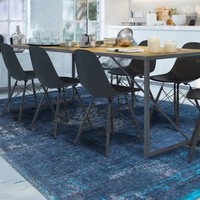 Vintage vloerkleed - The Fading world Blue night 8254