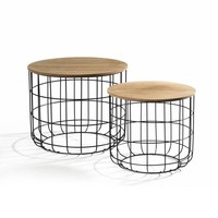 Bijzettafel basket 2/set laag