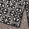 Laagpolig vloerkleed - Gloria Pattern Zwart