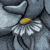 Kindervloerkleed - Fleurtje Konijn Blauw - thumbnail 5