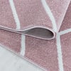 Laagpolig vloerkleed - Smoothly Weave Roze/Wit - thumbnail 4