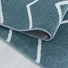 Laagpolig vloerkleed - Smoothly Weave Blauw Wit