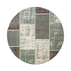 Rond patchwork vloerkleed - Spring Groen/Grijs - thumbnail 1