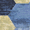 Ovaal modern vloerkleed - Amado Blauw 5161