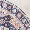 Rond vintage vloerkleed - Imagine Oriental Blauw