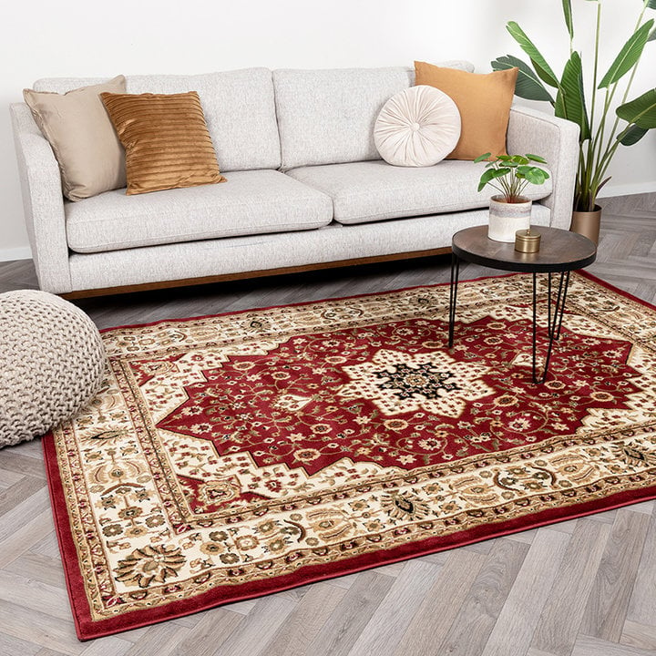 kraam Interpretatie Brig Perzisch tapijt - Rezah Oriental Rood | Oosters - Volero