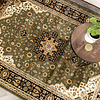 Perzisch tapijt - Rezah Medaillon Olijfgroen
