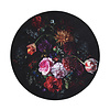 Rond bloemen vloerkleed - Florine Zwart Roze