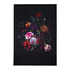 Bloemen vloerkleed - Florine Zwart/Roze - thumbnail 1