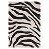 Hoogpolig vloerkleed - Nyomi Zebra Zwart 350 - thumbnail