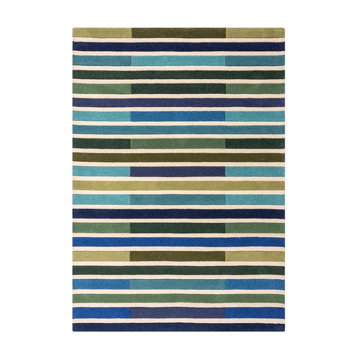Modern vloerkleed - Illo Piano Groen/Multicolor