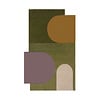 Abstract vloerkleed - Stracto Lozenge Groen/Multicolor