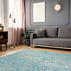 Leren patchwork vloerkleed - Filz 100 Turquoise/Goud - thumbnail