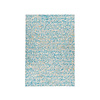 Leren patchwork vloerkleed - Filz 100 Turquoise/Goud - thumbnail 1