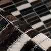 Leren patchwork vloerkleed - Limousin 125 Zwart/Wit - thumbnail 3