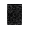 Geometrisch vloerkleed - Botticino 125 Zwart/Zilver - thumbnail 1