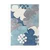 Bloemen vloerkleed - Zeso Floral Blauw/Grijs - thumbnail 1