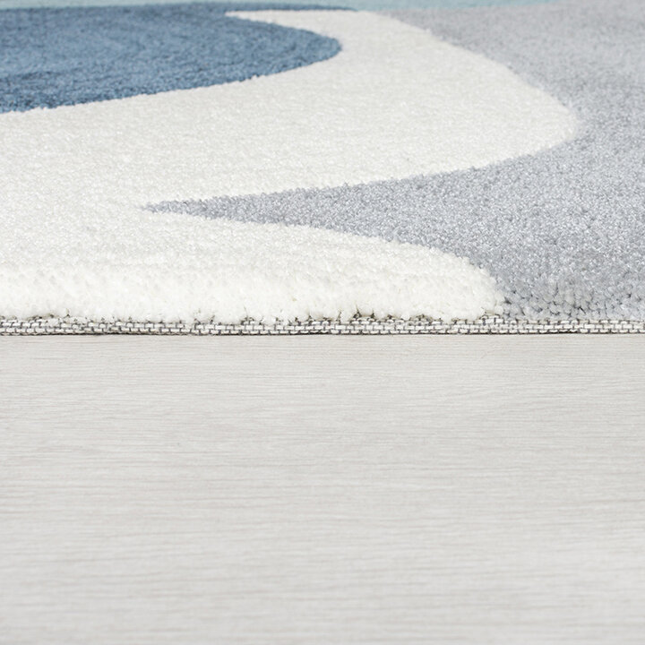 Bloemen vloerkleed - Zeso Floral Blauw/Grijs - 3