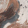 Rond abstract vloerkleed - Xavier Wave Blauw/Rood - thumbnail 2