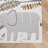 Wasbaar kindervloerkleed - Mace Animals Creme - thumbnail 3
