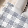 Duurzaam laagpolig vloerkleed - Lykke Checkerboard Grijs/Wit - thumbnail 1