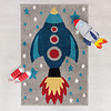 Kindervloerkleed - Rocco Rocket Grijs/Blauw - thumbnail