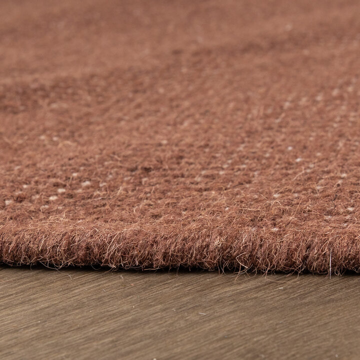 Rond wollen vloerkleed - Reno Bruin - 5