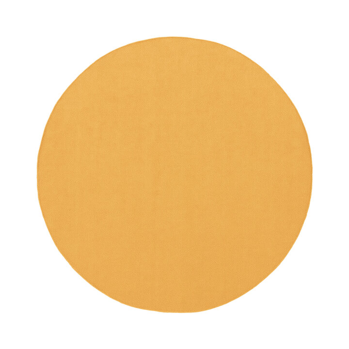 Rond wollen vloerkleed - Reno Okergeel - 1