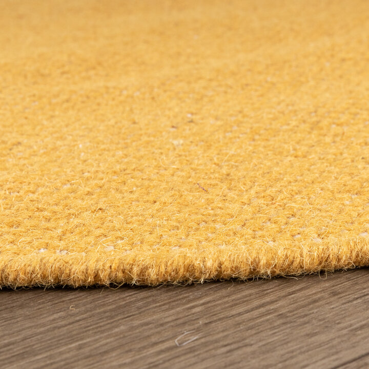 Rond wollen vloerkleed - Reno Okergeel - 5
