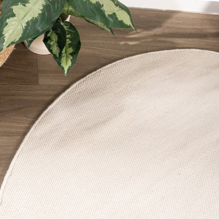Rond wollen vloerkleed - Reno Creme - 2