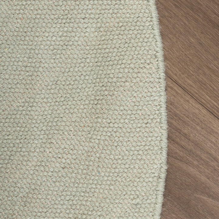 Rond wollen vloerkleed - Reno Groen - 4